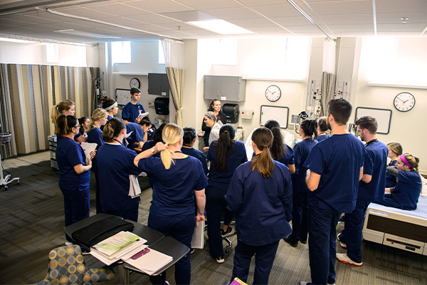 Nursing Students in a simulation